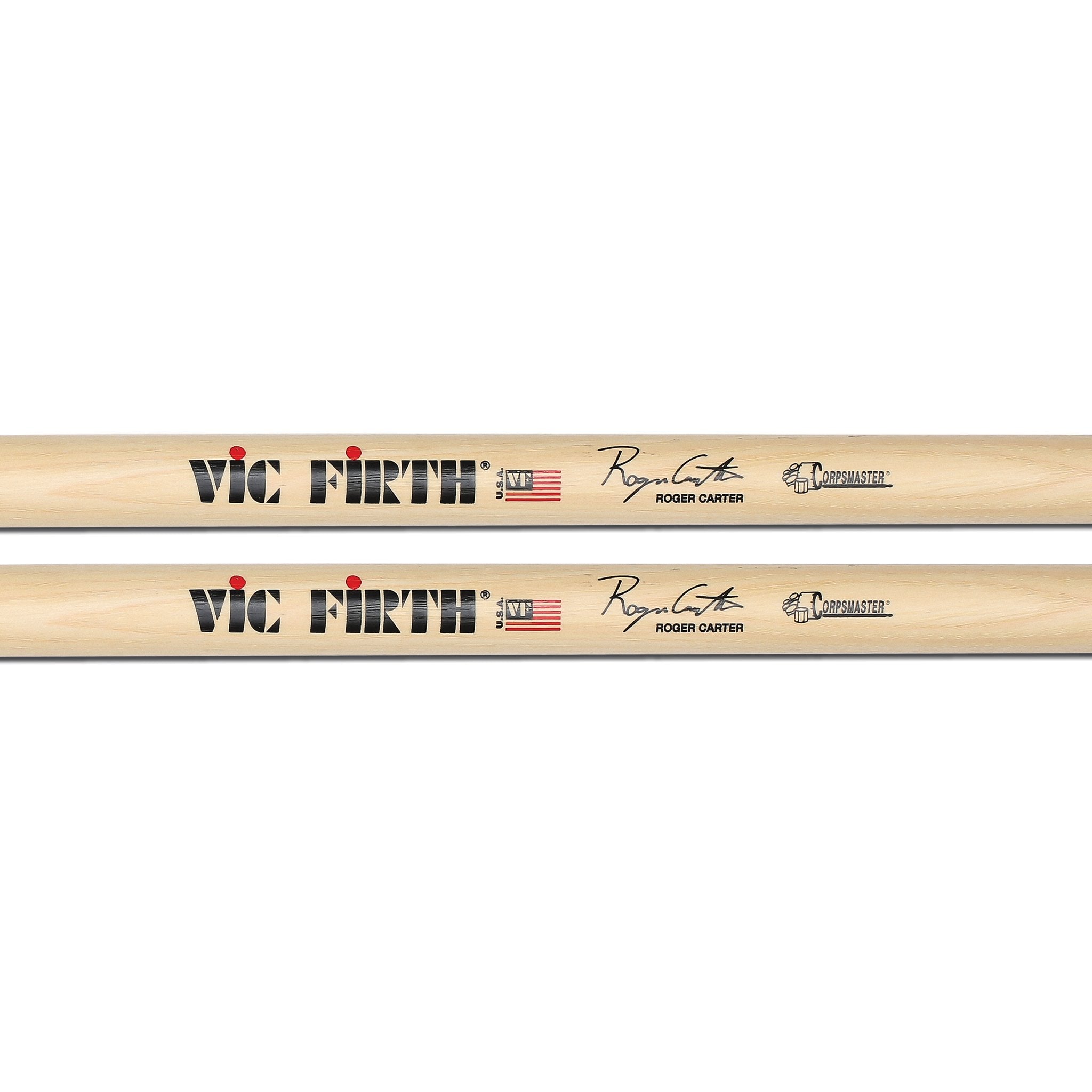 Vic Firth Corpsmaster Signature Snare Drumsticks - Roger Carter - Image 2