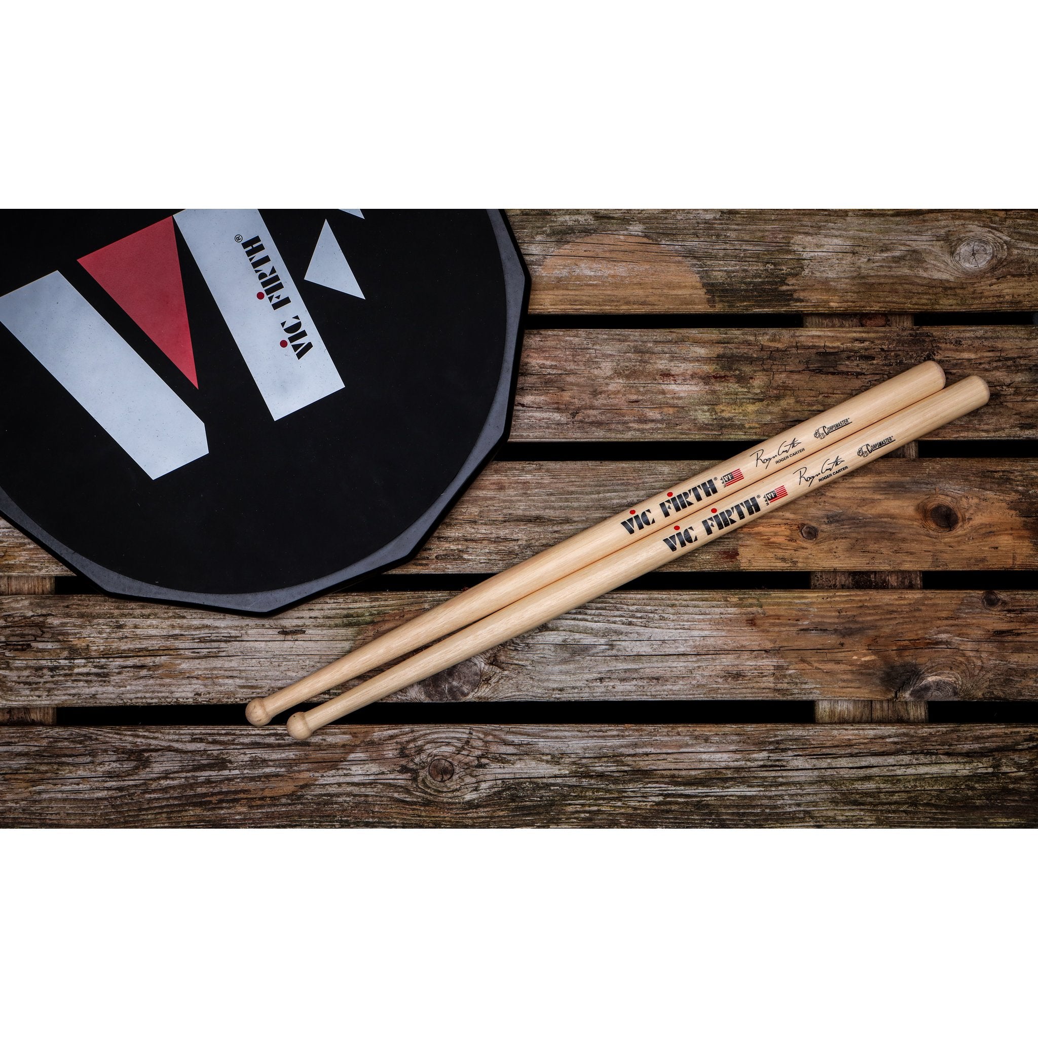 Vic Firth Corpsmaster Signature Snare Drumsticks - Roger Carter - Image 5