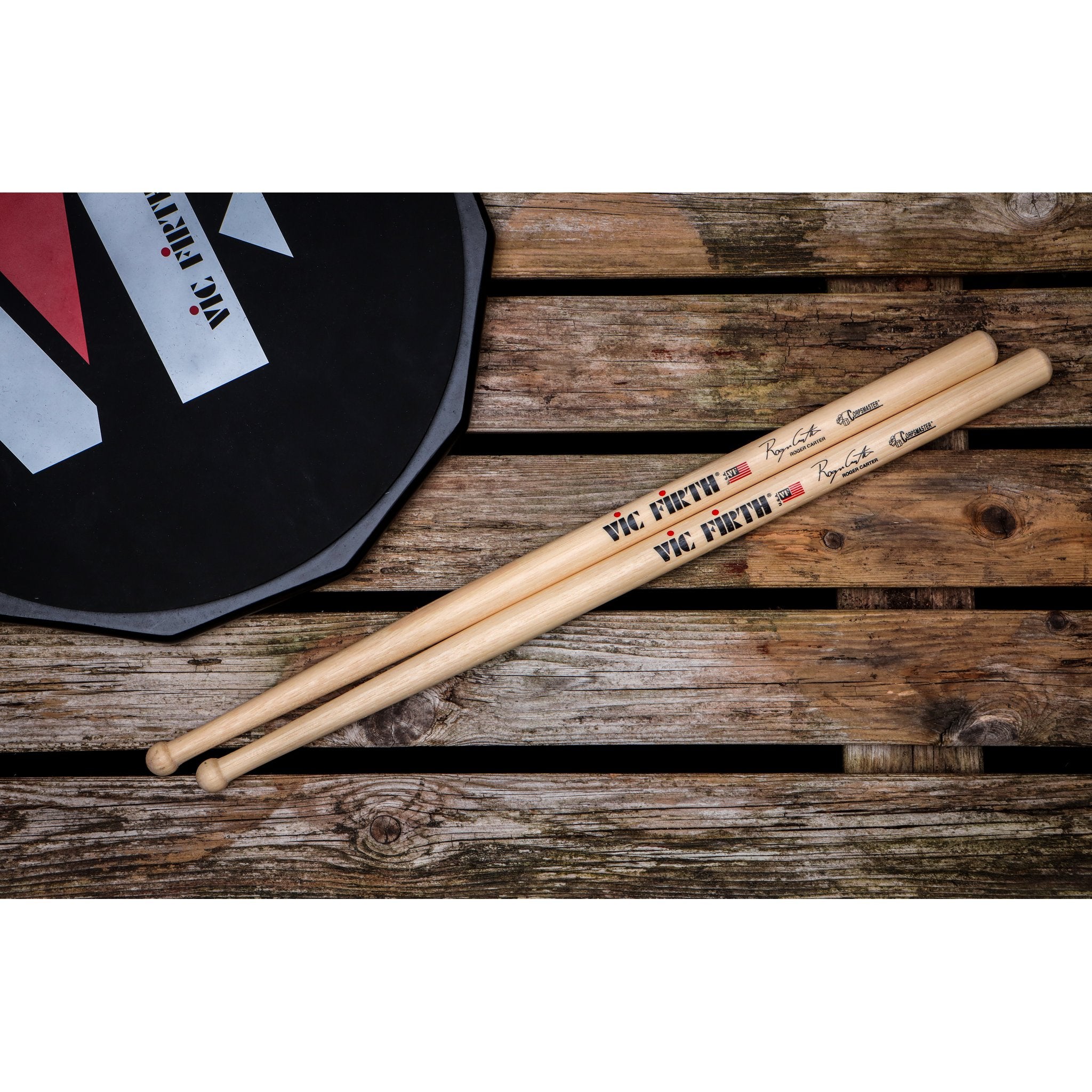 Vic Firth Corpsmaster Signature Snare Drumsticks - Roger Carter - Image 6