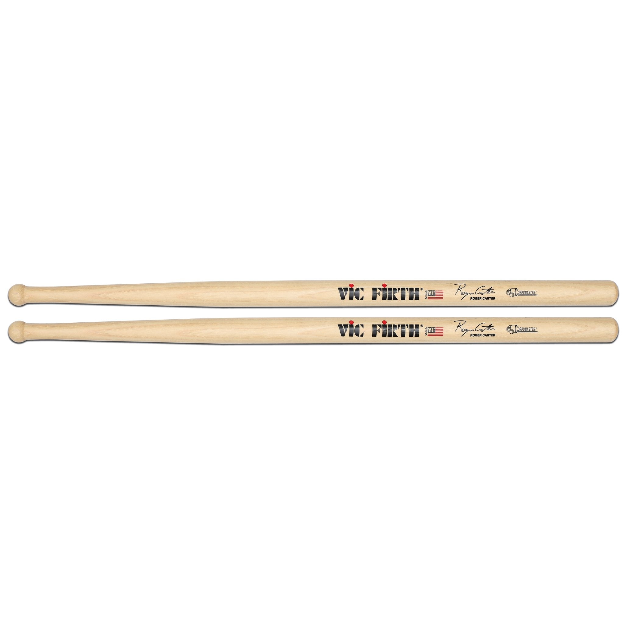 Vic Firth Corpsmaster Signature Snare Drumsticks - Roger Carter - Image 1