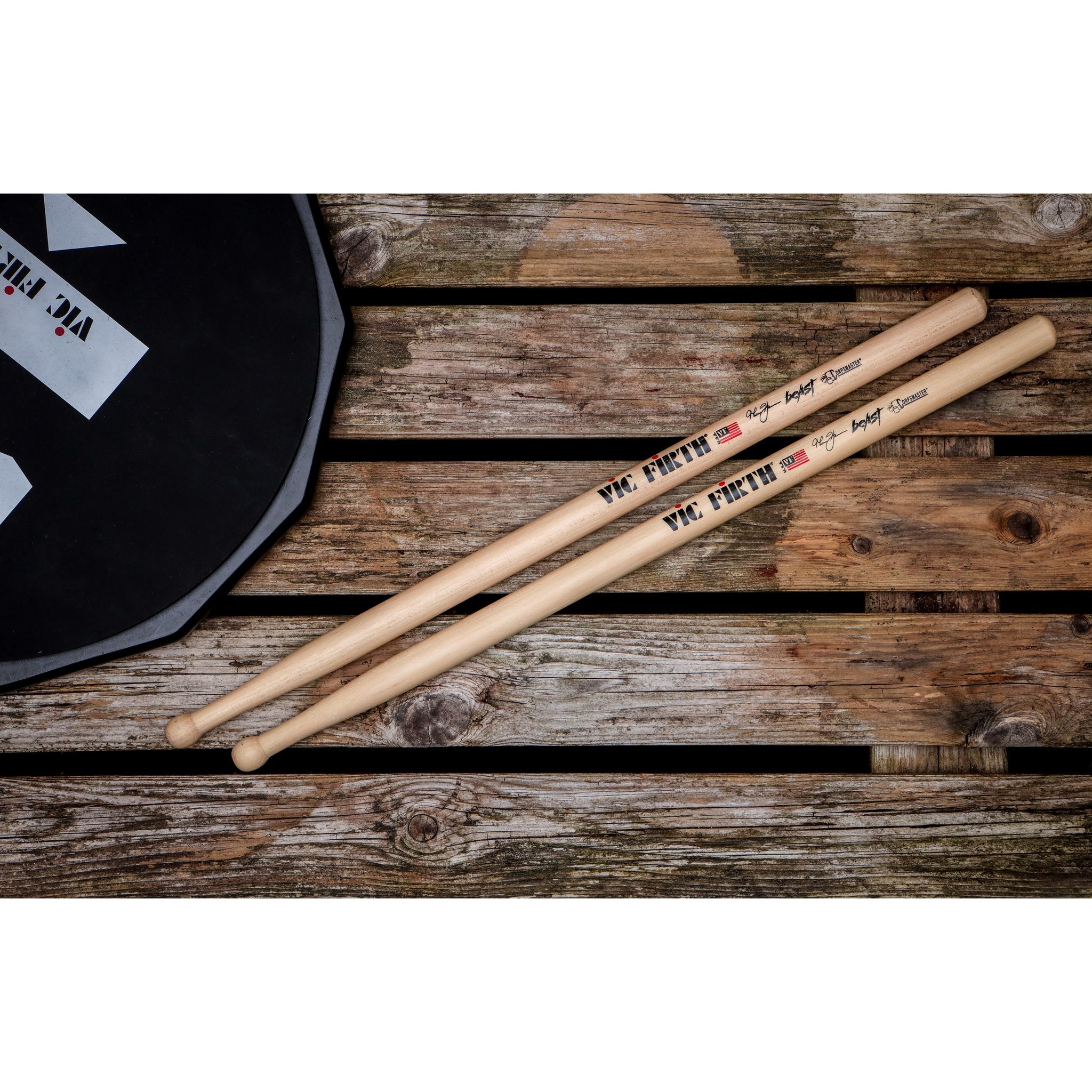 Vic Firth Corpsmaster Signature Snare Drumsticks - Thom Hannum Beast - Image 6