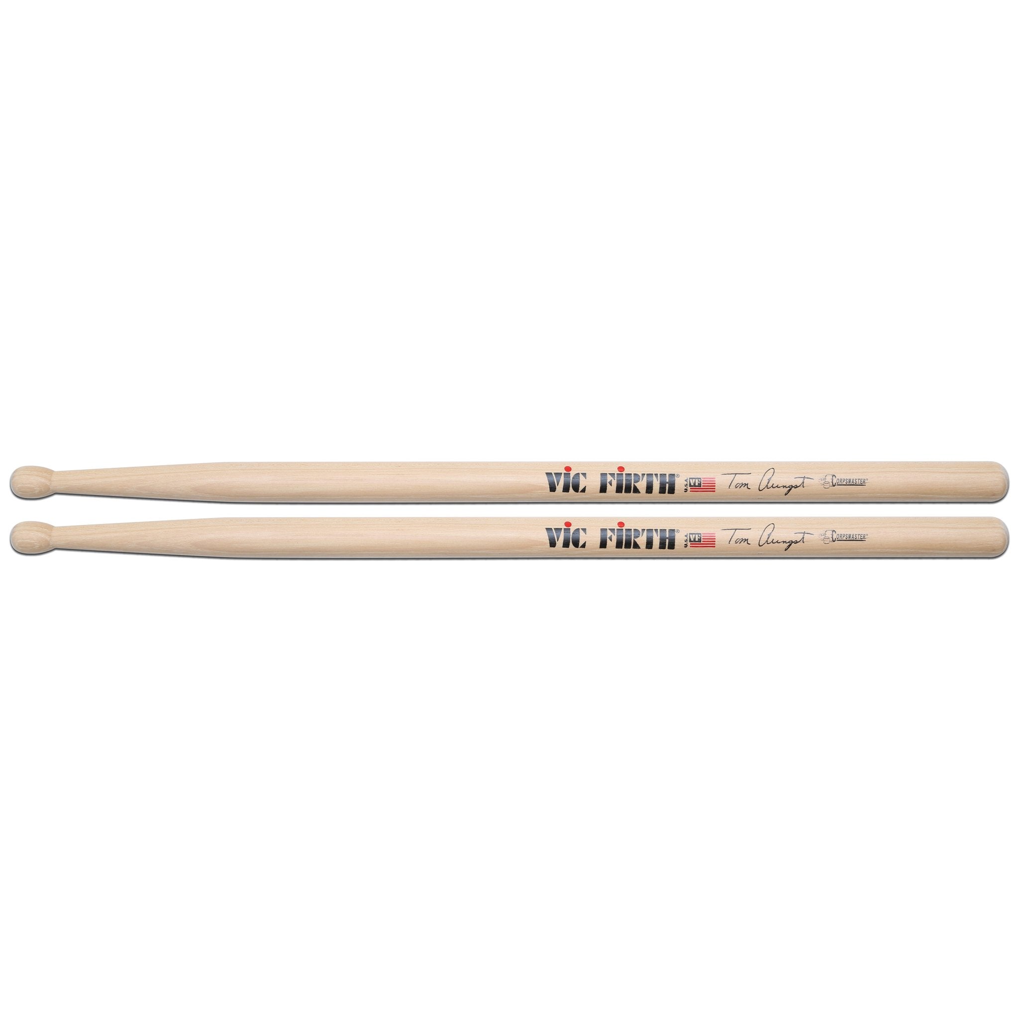 Vic Firth Corpsmaster Signature Snare Drumsticks - Tom Aungst - Image 1