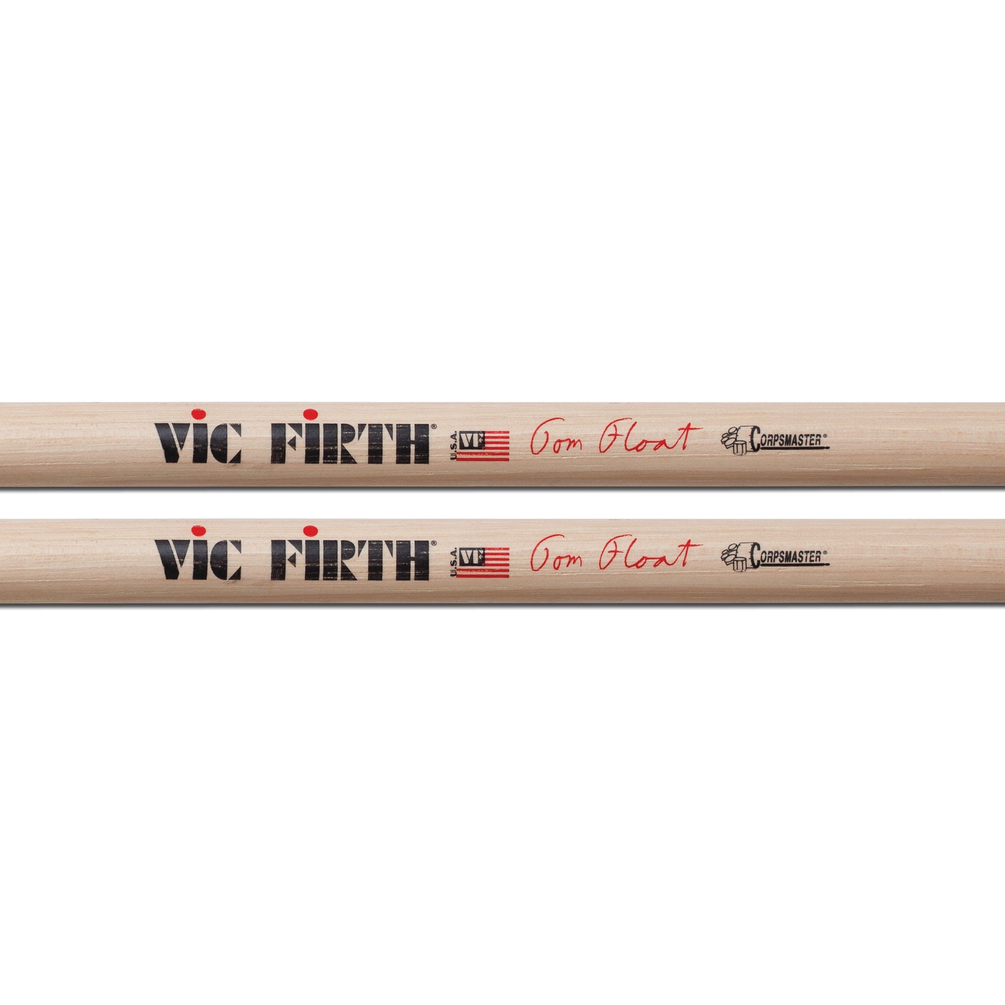 Vic Firth Corpsmaster Signature Snare Drumsticks - Tom Float - Image 2