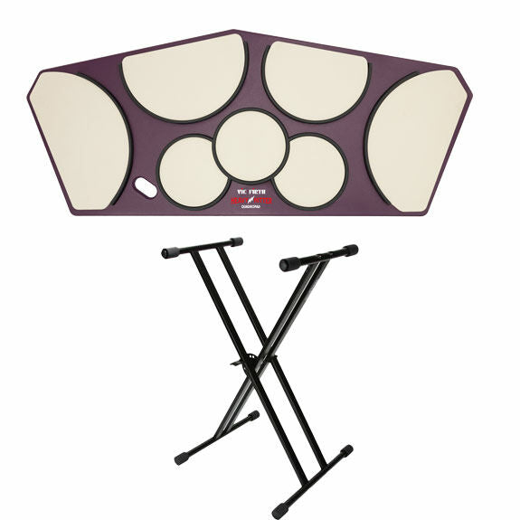 Vic Firth Heavy Small Quadropad with Rims & X-Stand Bundle