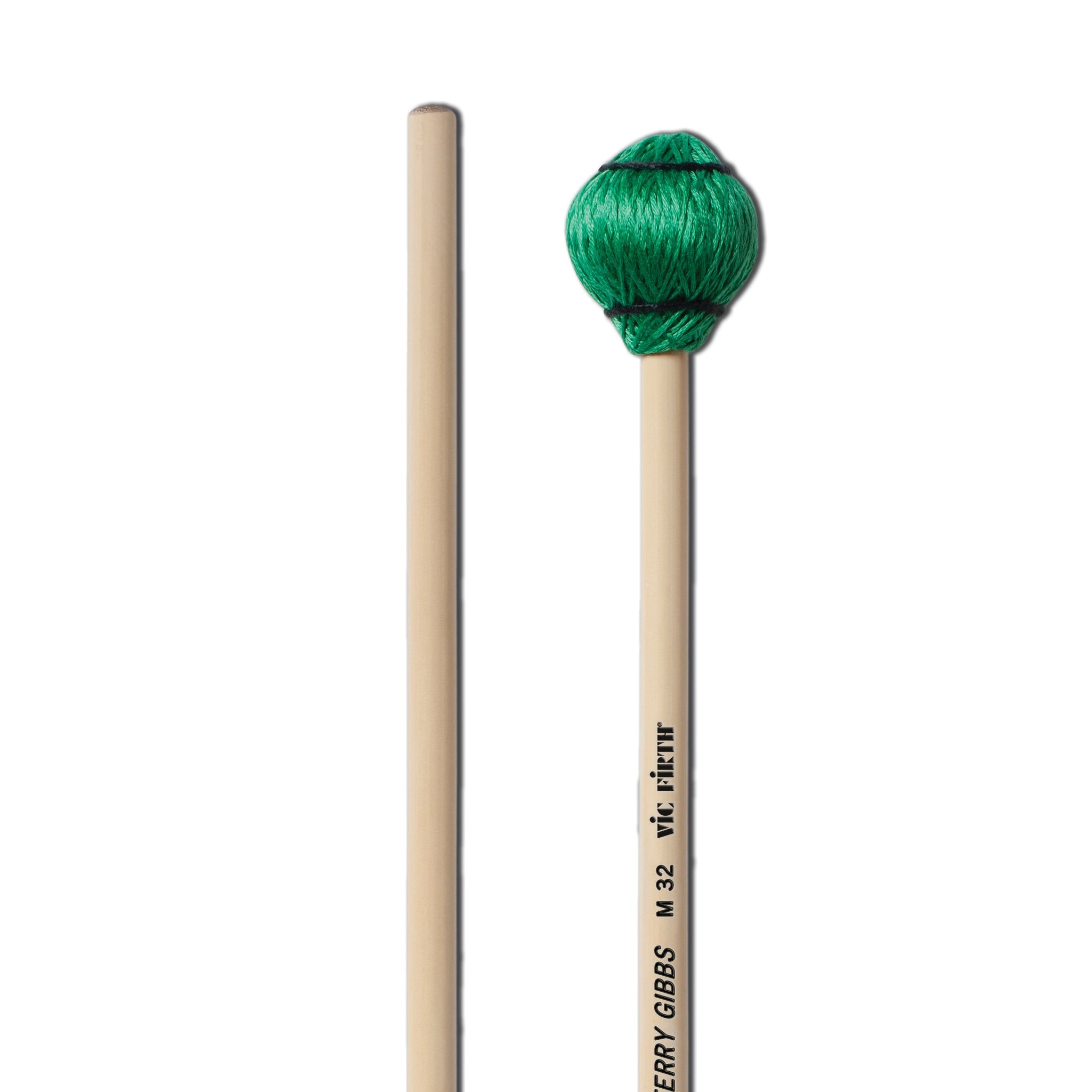 Vic Firth Terry Gibbs Keyboard - Medium Hard - Green Cord - Image 3