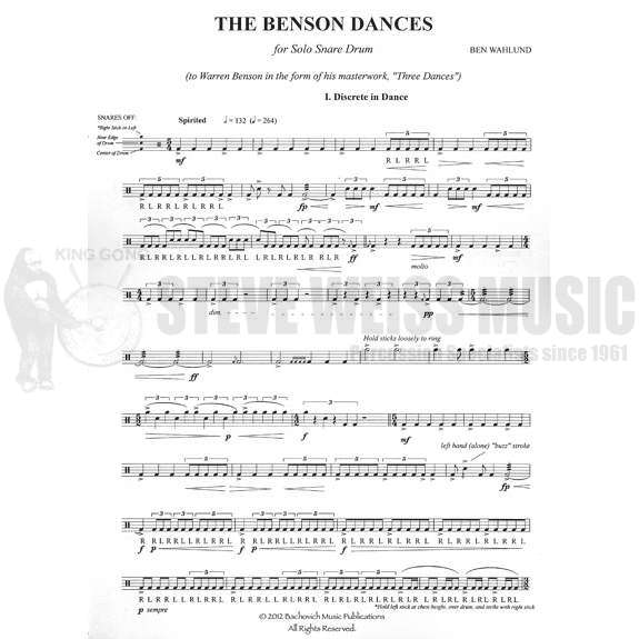 Wahlund-Benson Dances, The-SD