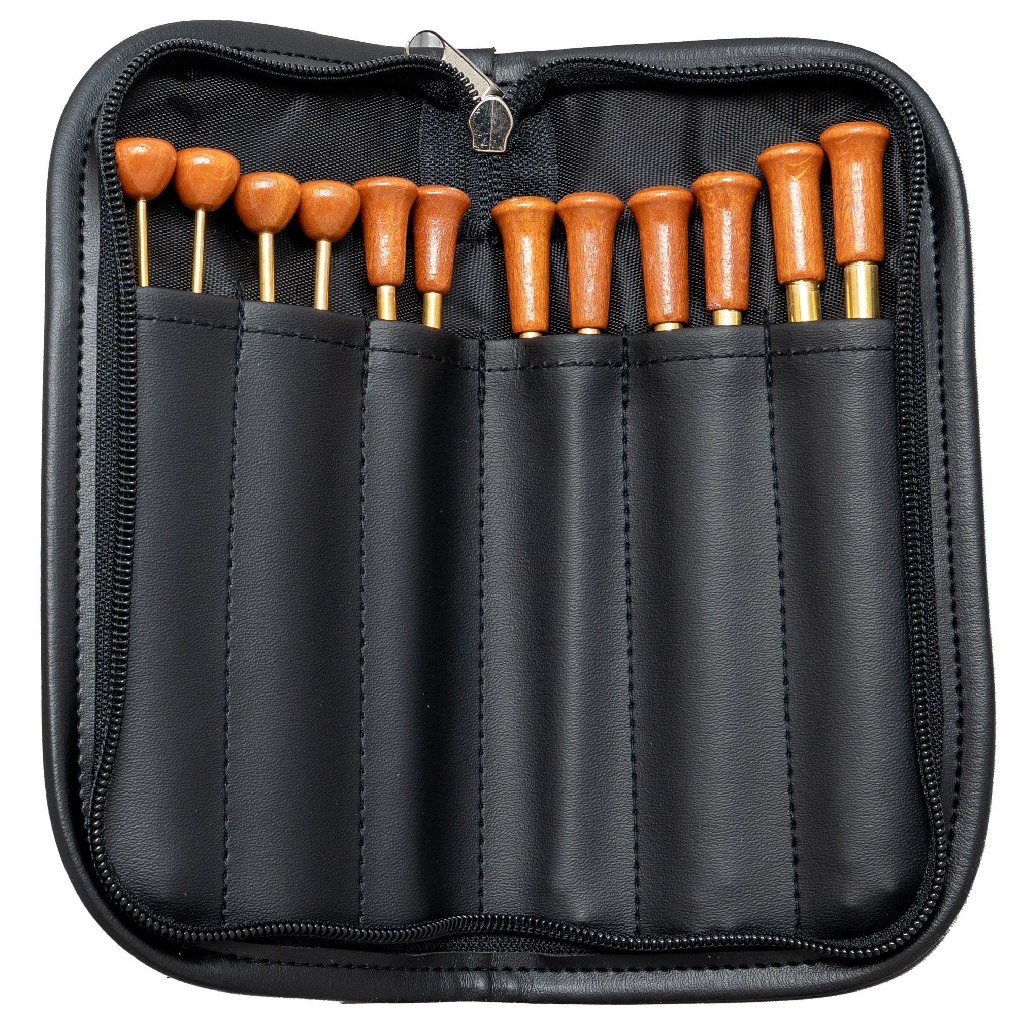 Weiss Brass Triangle Beater Set with Leather Case | Steve Weiss Music