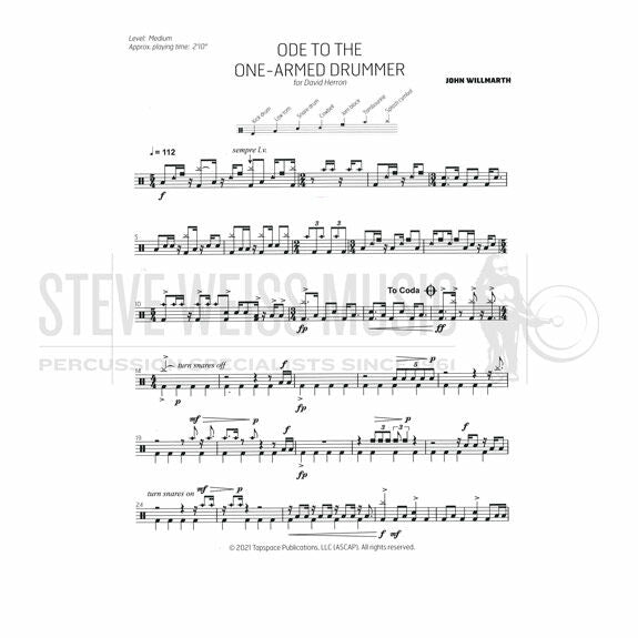 Willmarth-Ode to the One-Armed Drummer (SP)-P