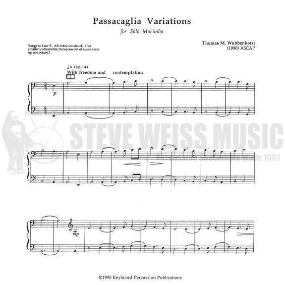 Wubbenhorst-Passacaglia Variations(S)