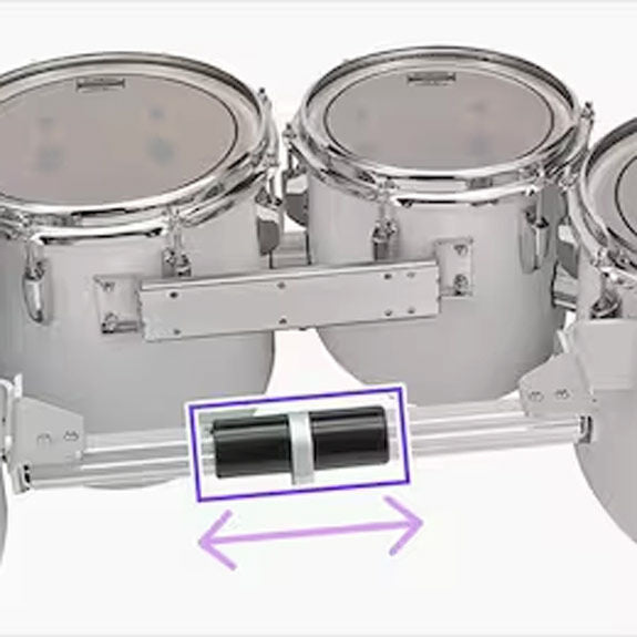 Yamaha 8400 Field-Corps Large Quint (6",10",12",13",14") Tom set w/ Hex Rail - Red Forest