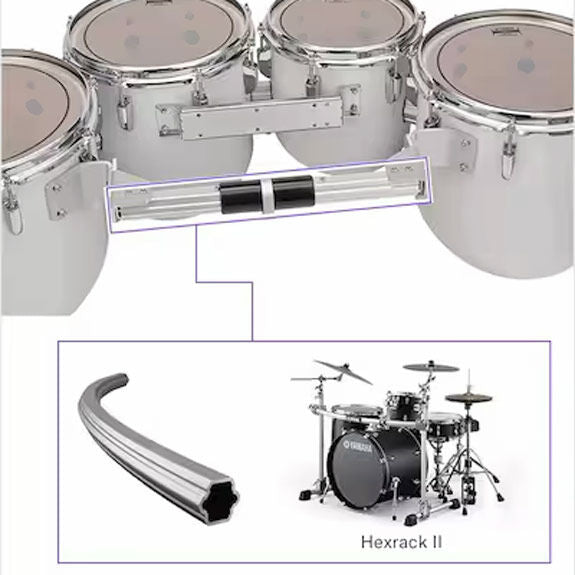 Yamaha 8400 Field-Corps Small Sextet (6",6",8", 10",12",13") Tom set w/ Hex Rail - Blue Forest
