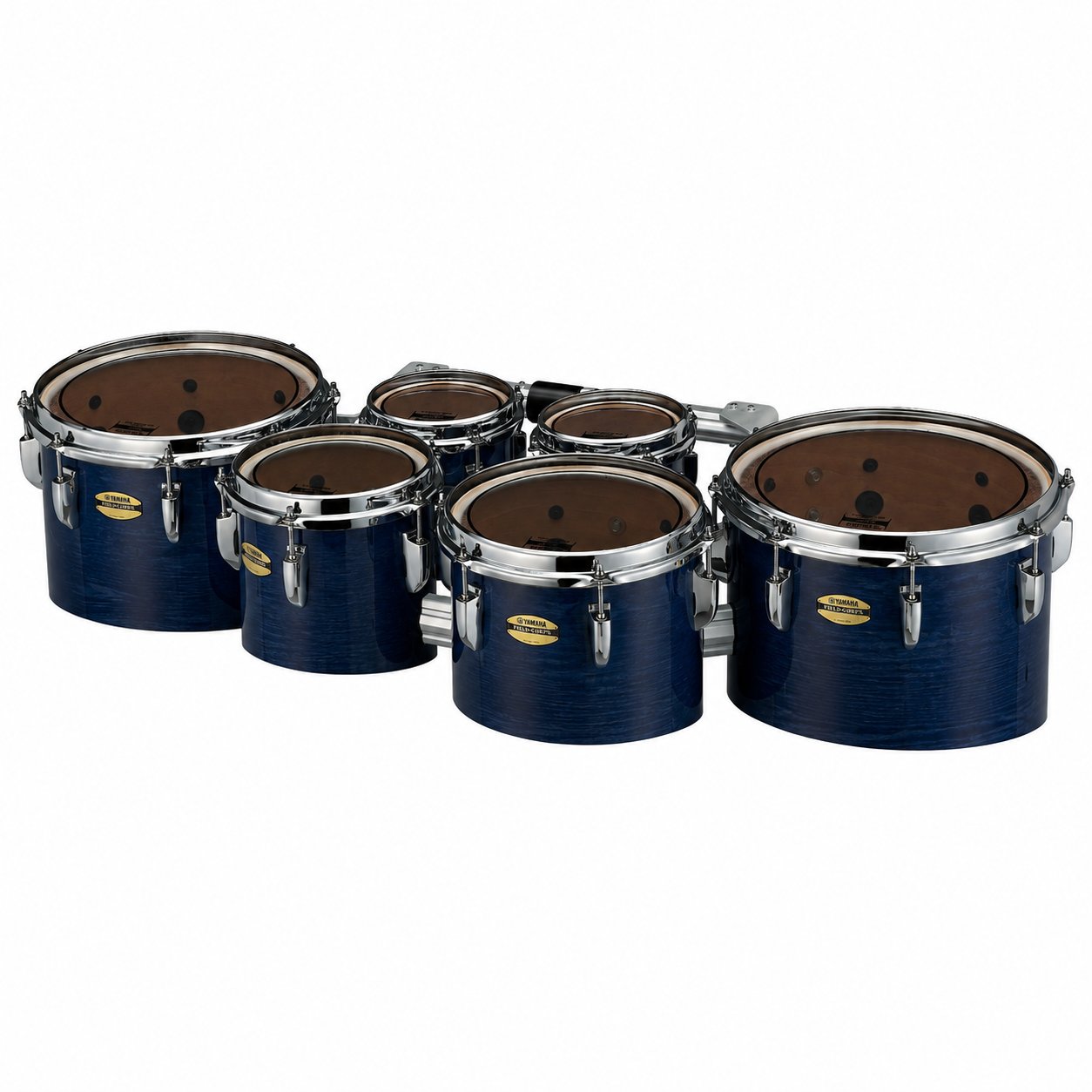 Yamaha 8400 Series Field-Corps Marching Tenor Set Blue Forest 6-6-8-10-12-13 MTD-668023BU Angle