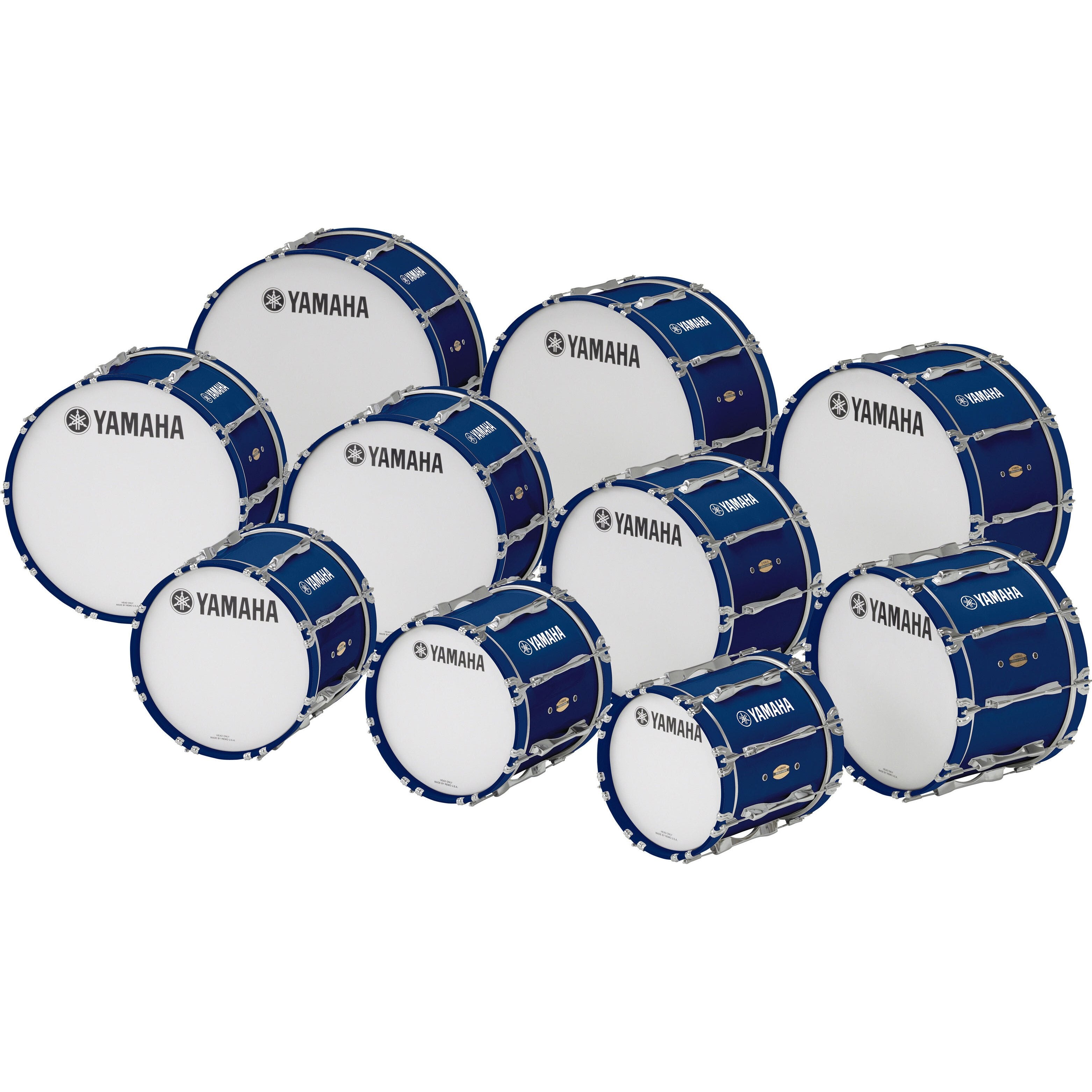 Yamaha Field-Corps Marching Bass Drum - 24" - Blue Forest