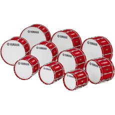 Yamaha Field-Corps Marching Bass Drum - 26" - Red Forest