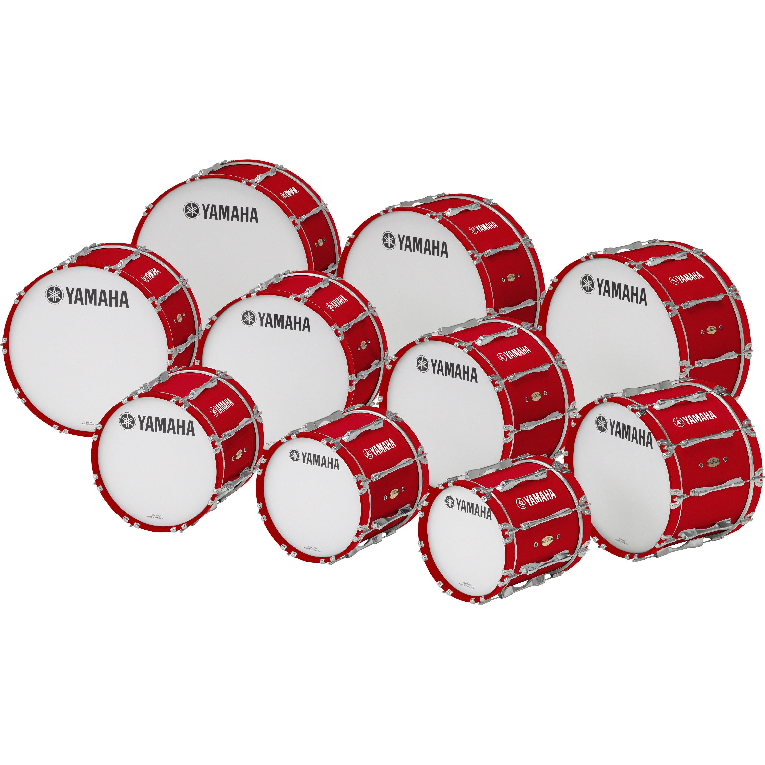 Yamaha Field-Corps Marching Bass Drum - 26" - Red Forest