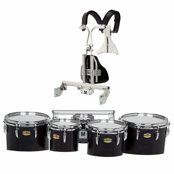 Yamaha Field-Corps MQ-8300 Marching Tenor Set with BiPosto Carrier (8/10/12/13/14) - Black Forest