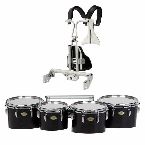 Yamaha Field-Corps MQ-8300 Marching Tenor Set with BiPosto Carrier (8/10/12/13) - Black Forest