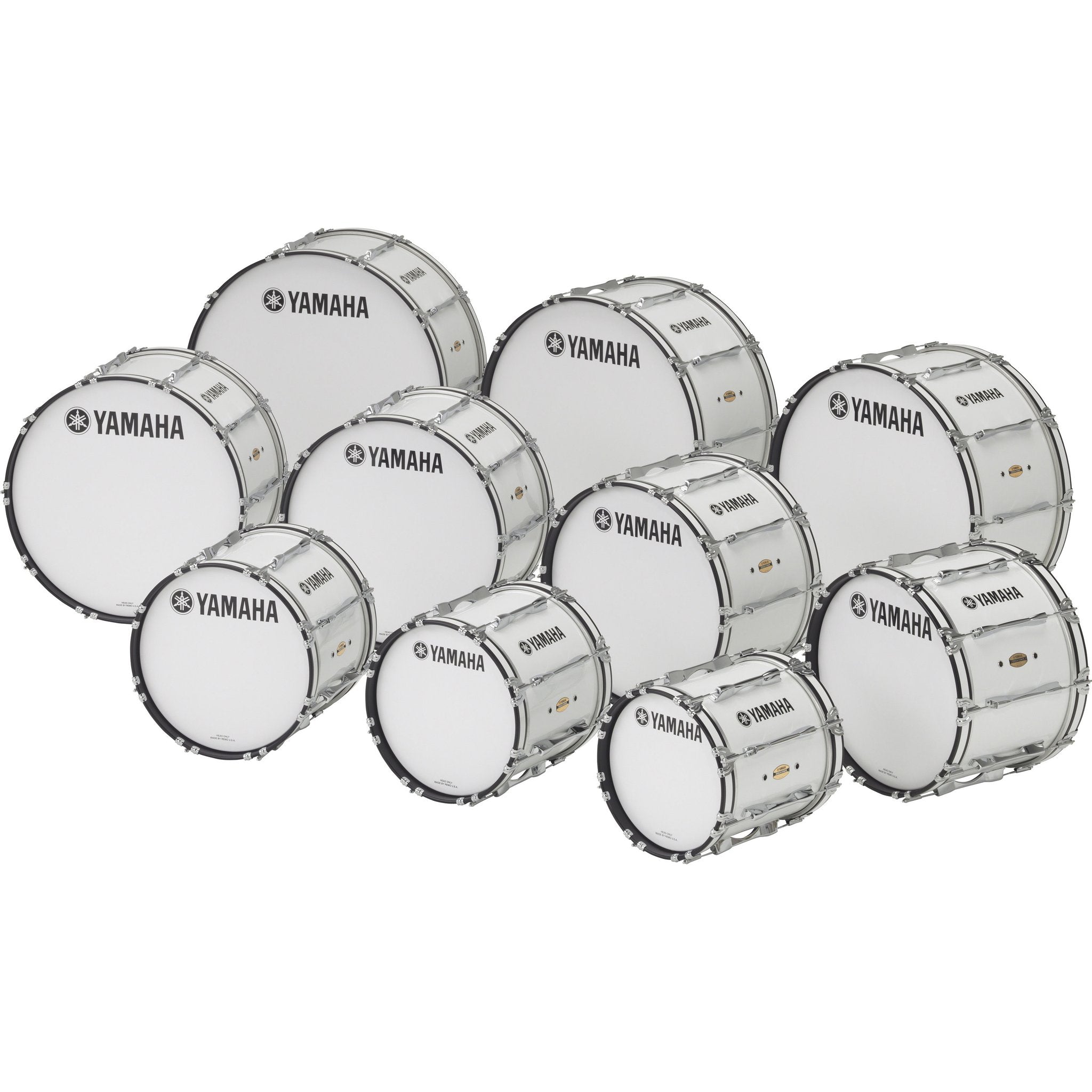 yamaha marching bass drum mb8300 white group