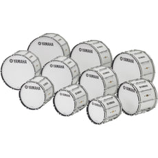 yamaha marching bass drum mb8300 white group