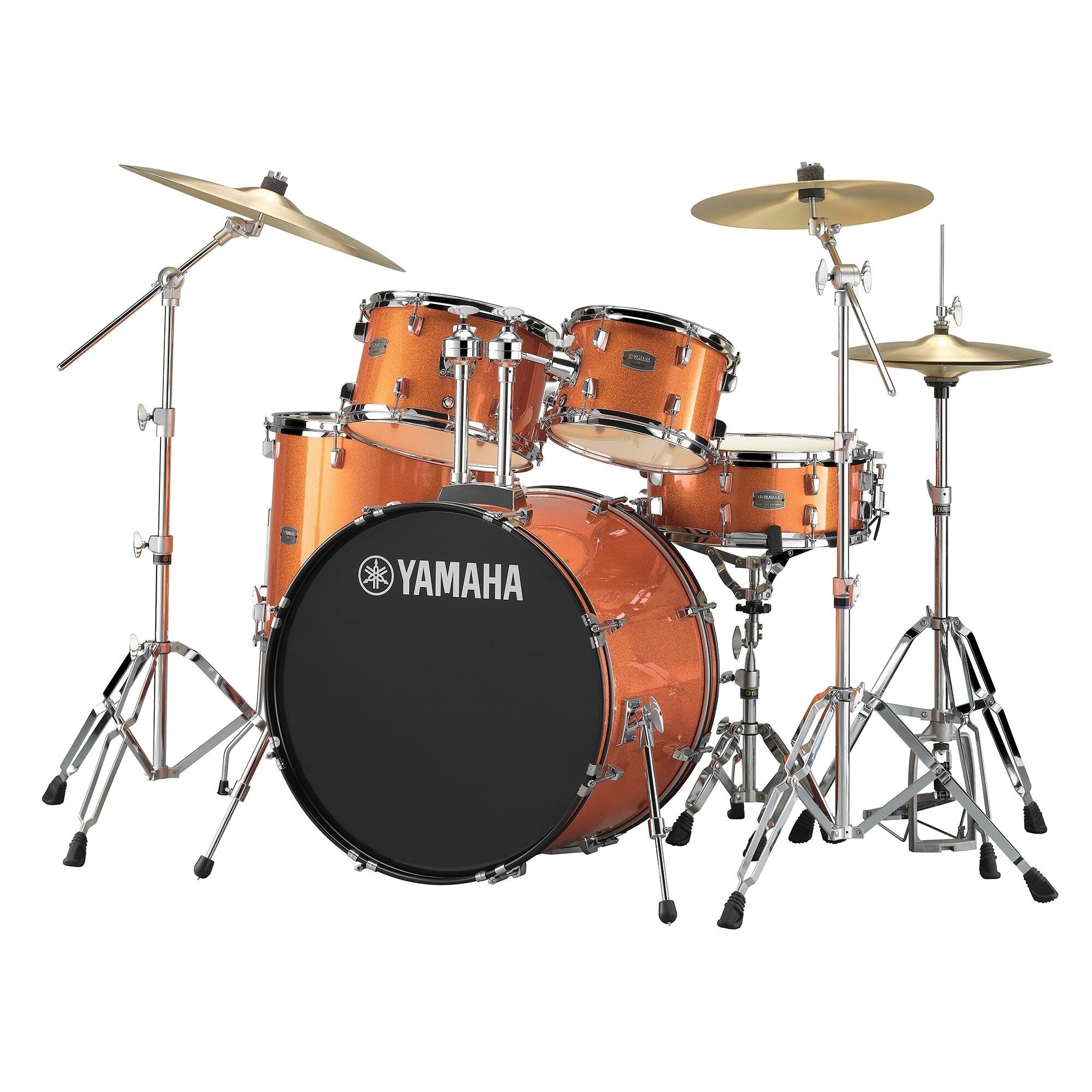 Yamaha Rydeen 5-piece Drum Set Shell Pack - 22" Bass Drum - Orange Glitter