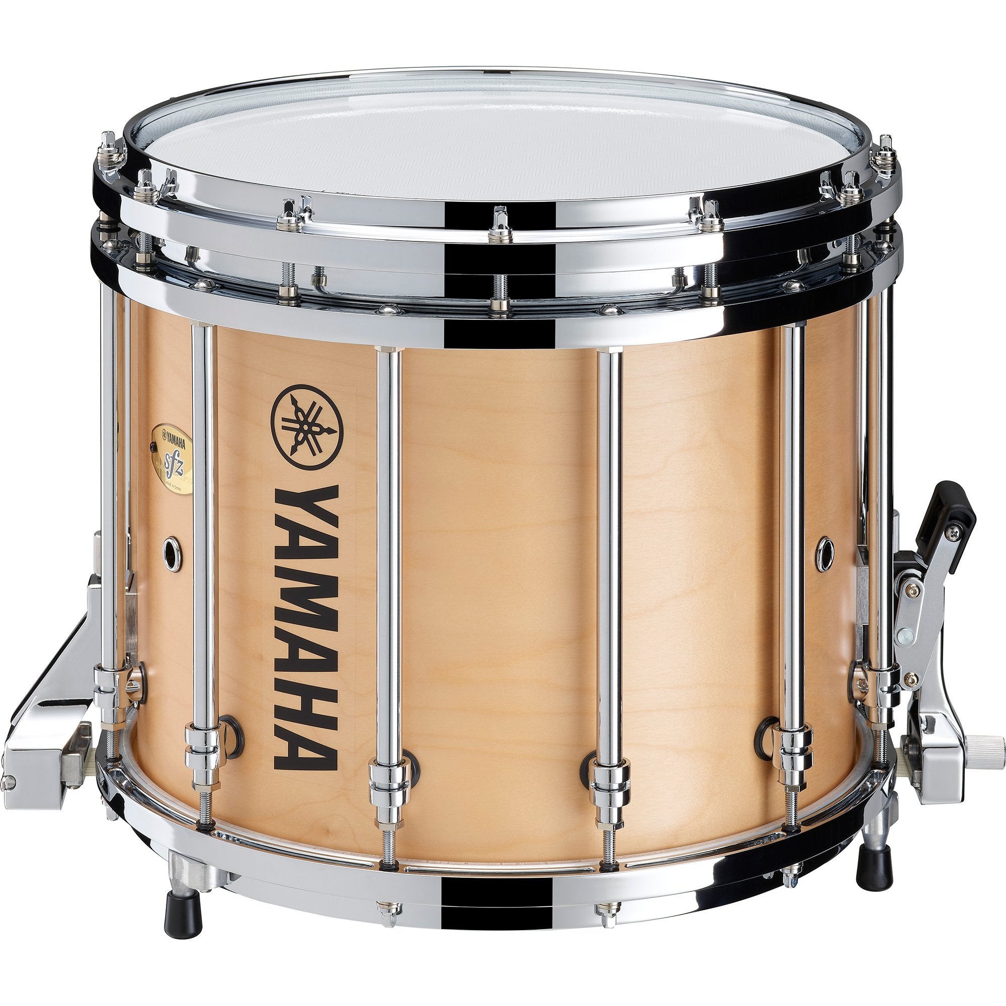 Yamaha SFZ Series Marching Snare Drum - 14" x 12" - Natural Forest with Chrome Hardware