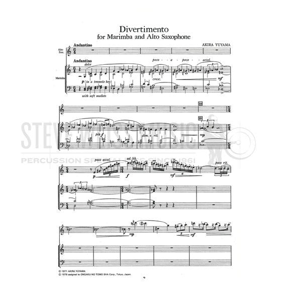 Yuyama-Divertimento for Marimba and Alto Saxophone (S-n2)-M/ASX