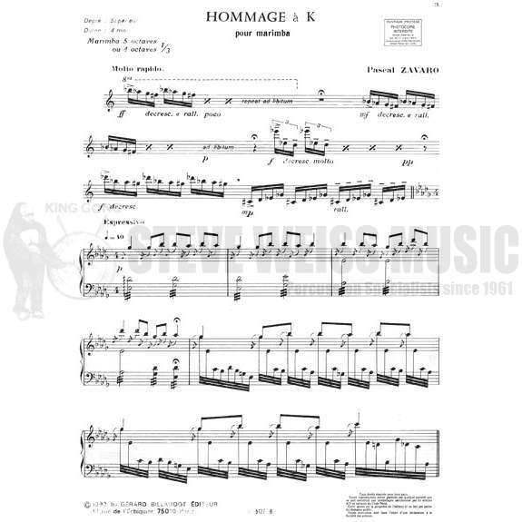 Zavaro-Hommage a K-M