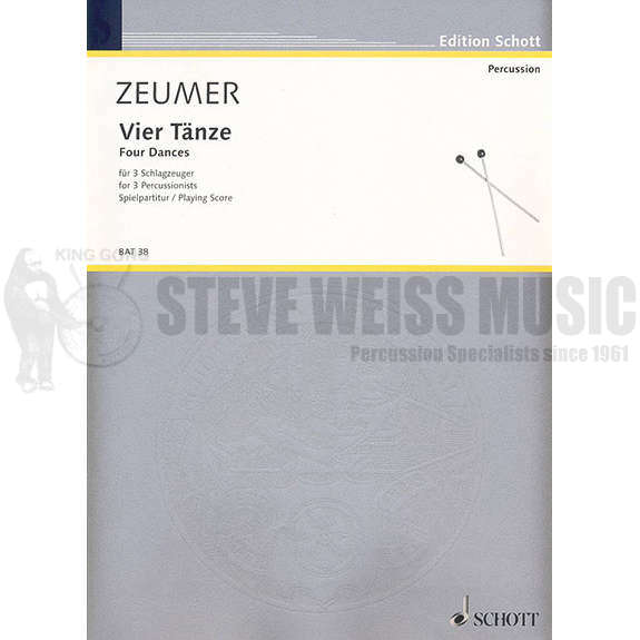 Zeumer-Four Dances for 3 Percussionist(S-n3)