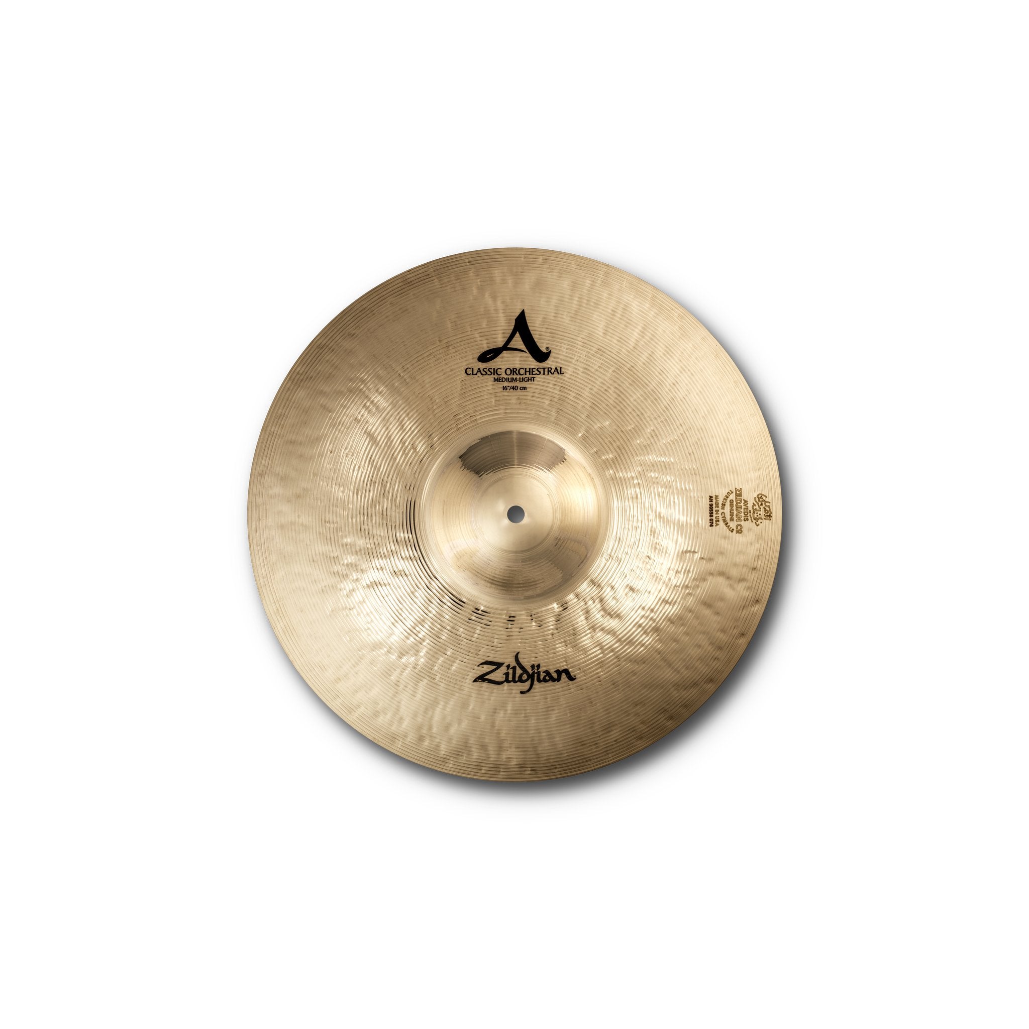 Zildjian 16" Classic Orchestral Selection Med Light Cymbal Pair - Image 2