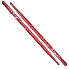 Zildjian 5b Red Finish Nylon Tip Drumsticks Z5BNR