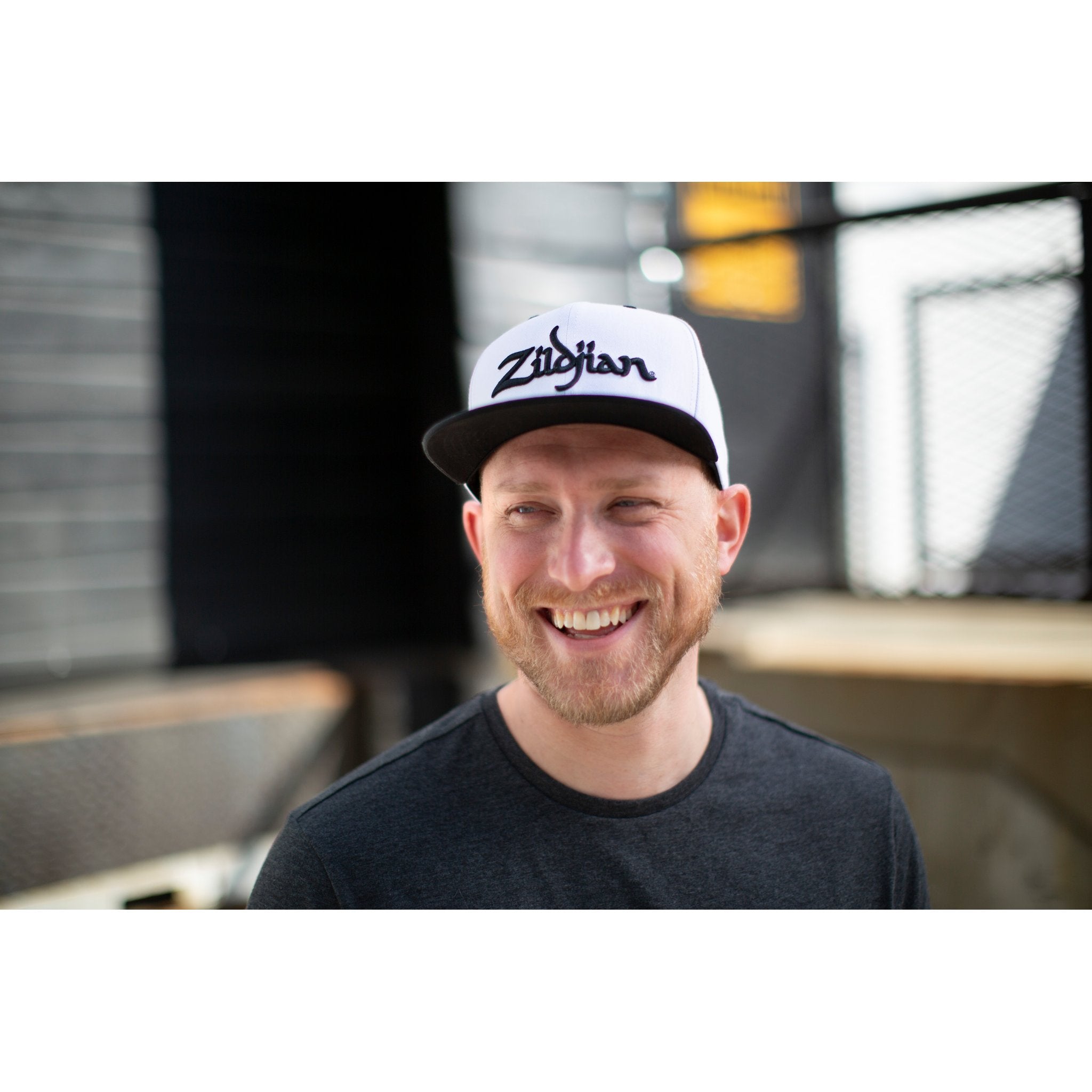 Zildjian 6 Panel Snapback Hat - White - Image 4