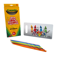 Zildjian x Crayola ZKIDS 6-pack kids drumstick set with practice pad