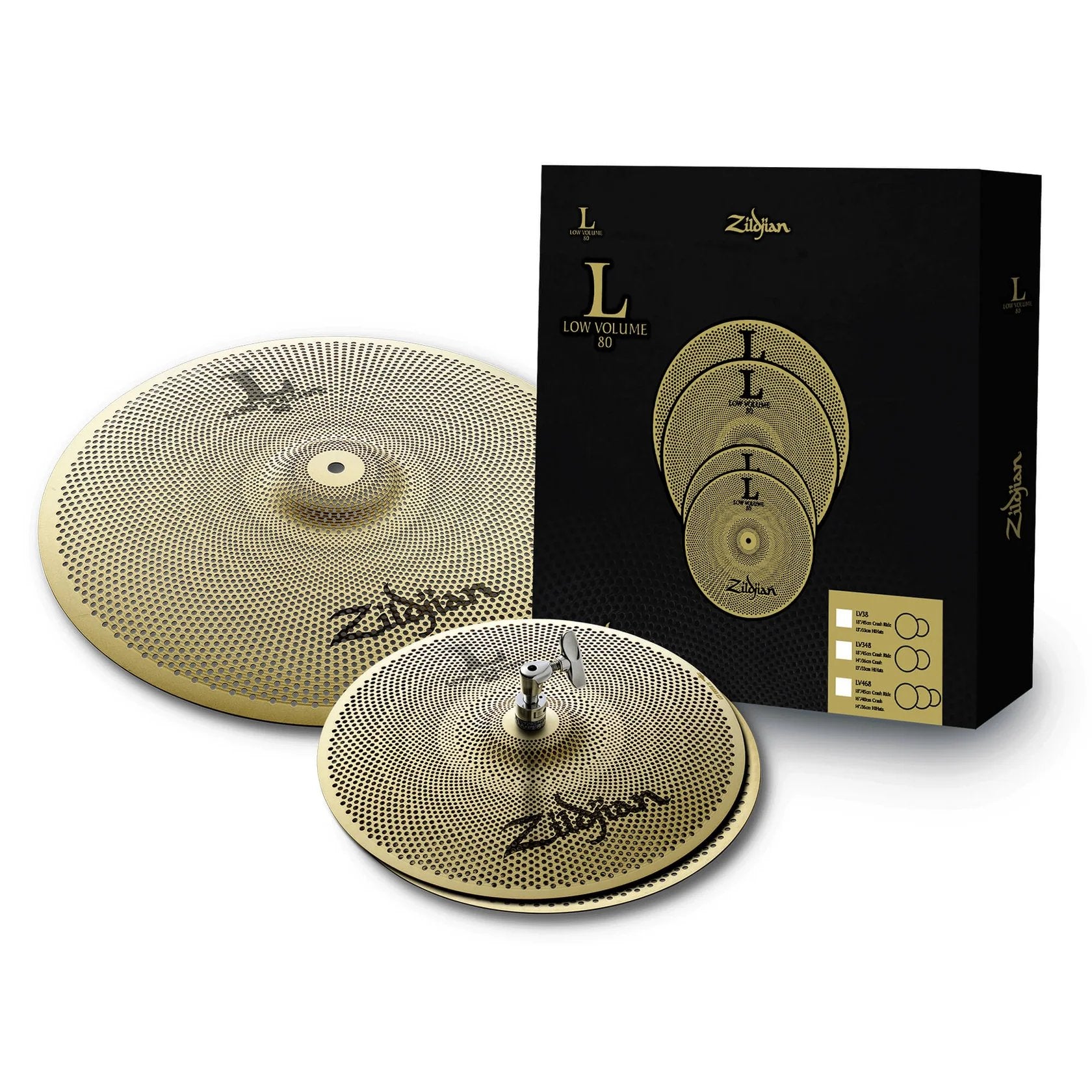 Zildjian L80 Low Volume Cymbal Set - LV38 | Steve Weiss Music