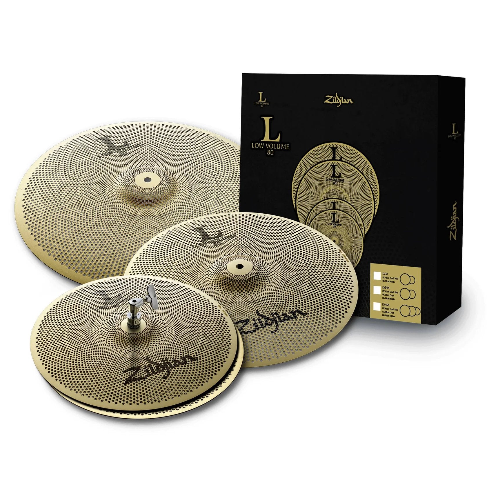 Zildjian L80 Low Volume Cymbal Set 14"-16"-18" LV468