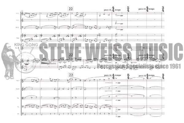 Zivkovic-Concerto #1 for Perc. and Orch.  (Concerto of the Mad Queen) (Full score w/Solo)